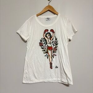 Black Market Art Self Made Pinup Tattoo Girl Susana Alonso Graphic T-Shirt XL